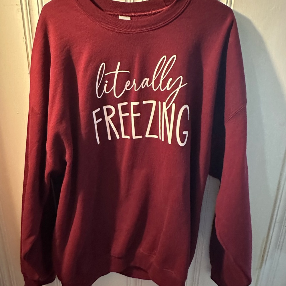 Literally Freezing Comfort Colors Sweatshirt